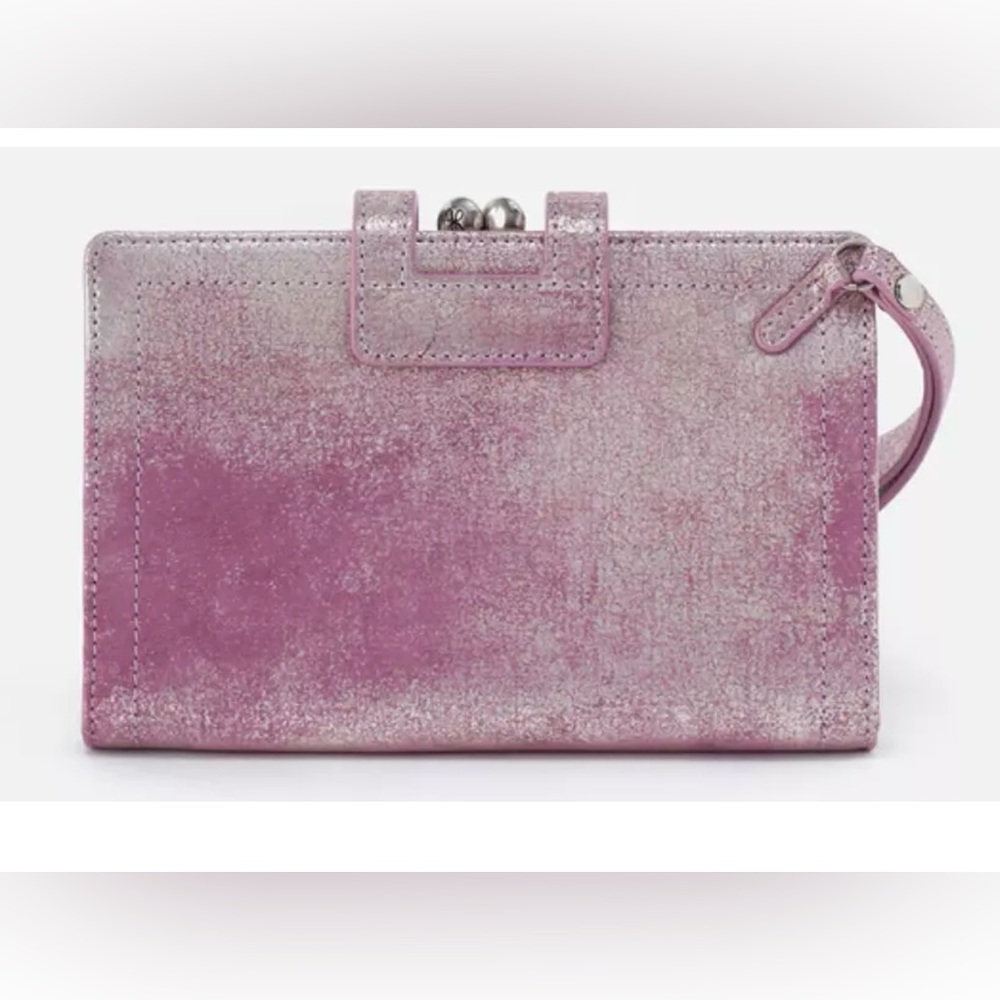 Metallic Pink Wristlet Wallet - Picture 2 of 10